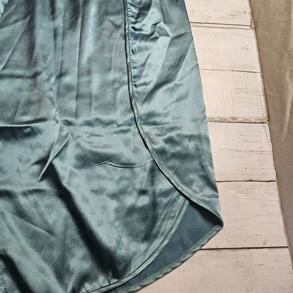 BB Dakota Teal Green 2 Piece Satin Lounge‎ Set NWT Size XL